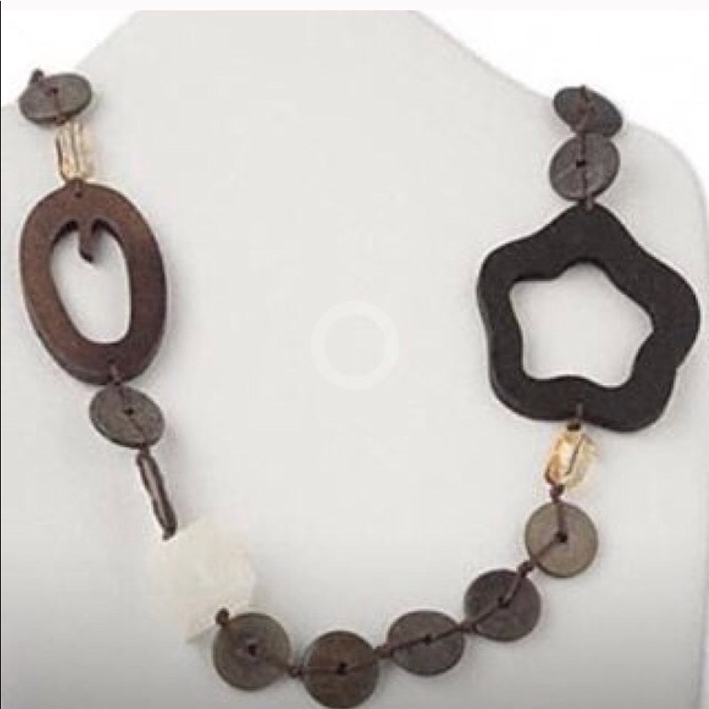 Beautiful wooden necklace